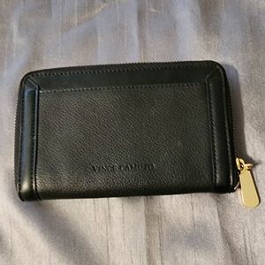 Vince Camuto Black Wallet with Gold Accent